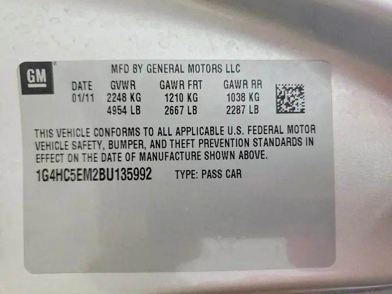2011 BUICK LUCERNE CXL  