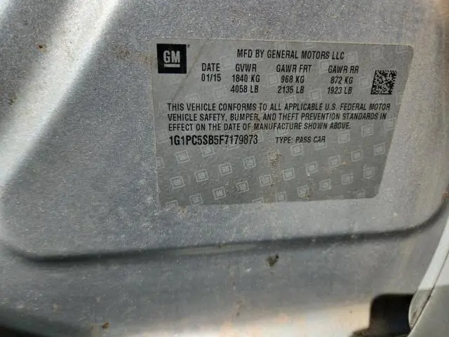 2015 CHEVROLET CRUZE LT  