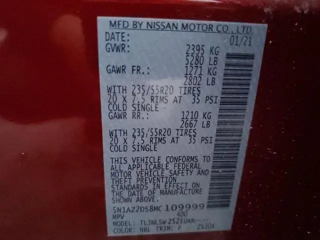 2021 NISSAN MURANO PLATINUM  