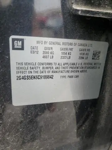 2012 BUICK REGAL PREMIUM  