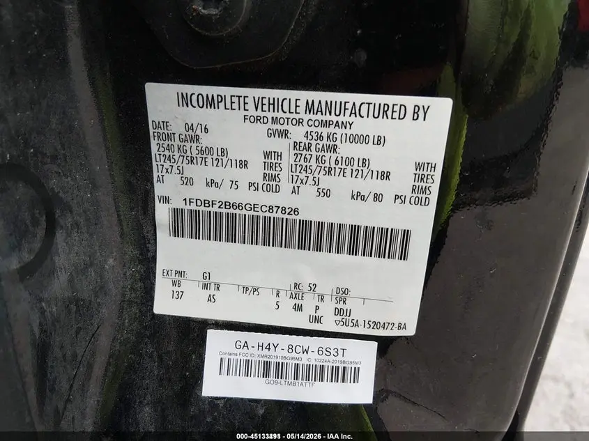 2016 FORD F-250 XL
