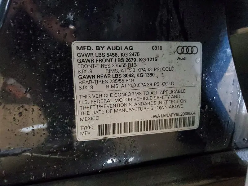 2020 AUDI Q5 PREMIUM  