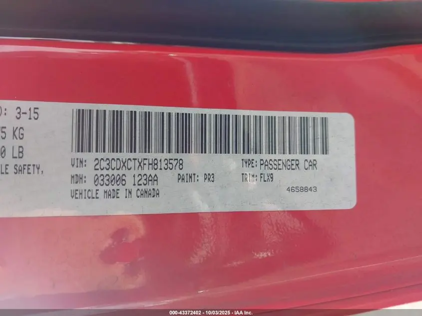 2015 DODGE CHARGER ROAD/TRACK