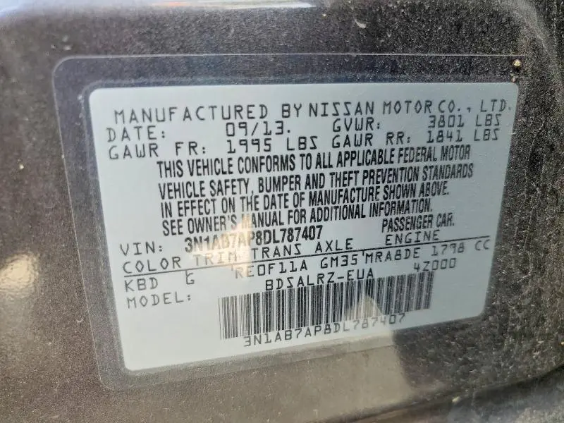 2013 NISSAN SENTRA   