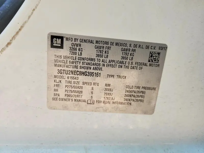 2017 GMC SIERRA K1500 SLT  