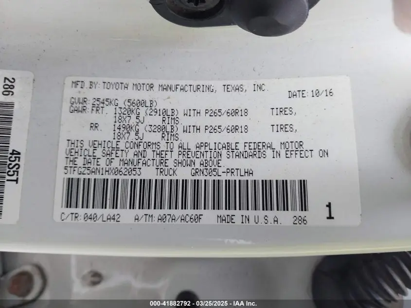 2017 TOYOTA TACOMA LIMITED