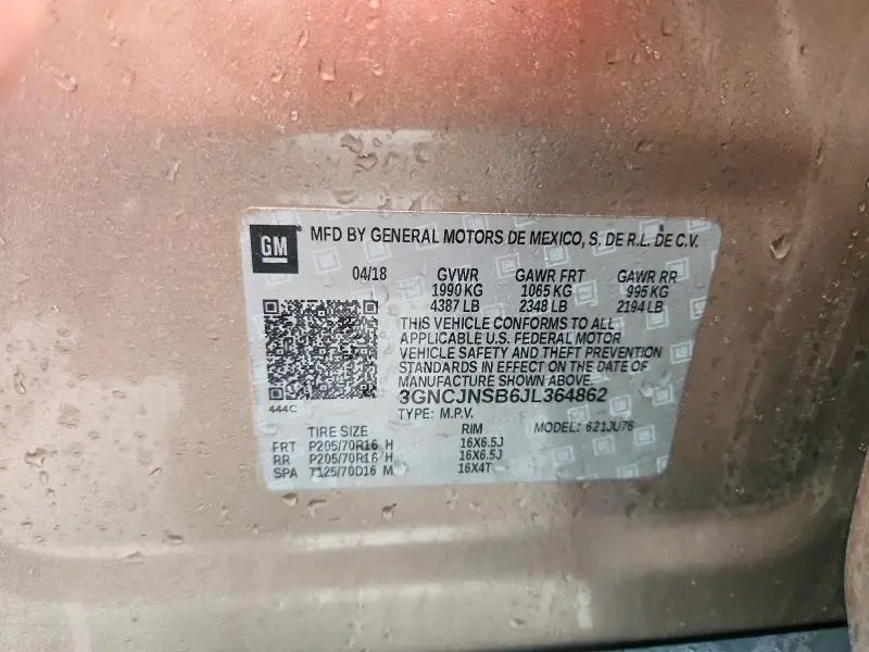 2018 CHEVROLET TRAX LS  