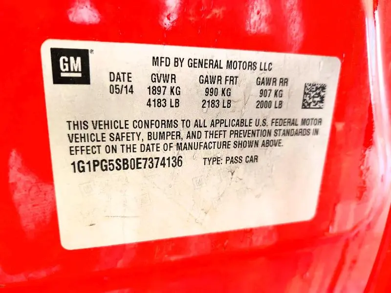 2014 CHEVROLET CRUZE LTZ  