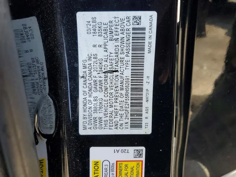 2024 HONDA CIVIC SPORT  