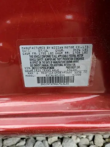 2016 NISSAN VERSA S