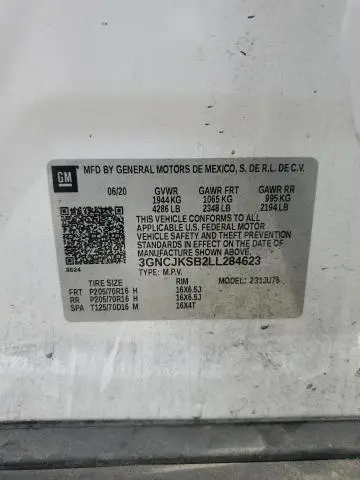 2020 CHEVROLET TRAX LS  