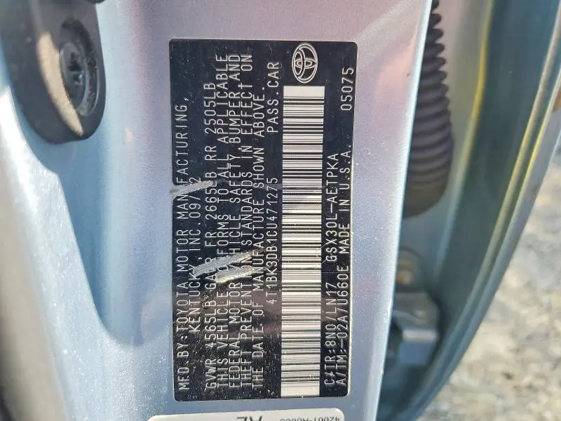 2012 TOYOTA AVALON LIMITED  