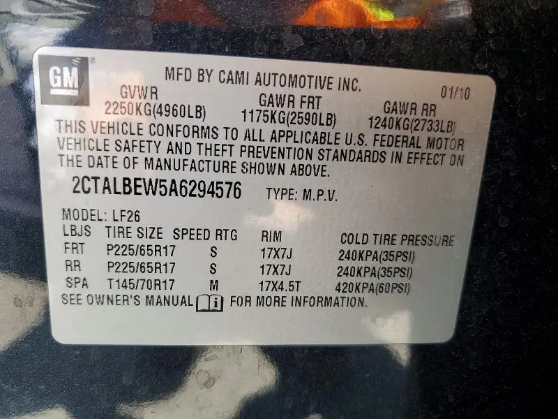 2010 GMC TERRAIN SLE  