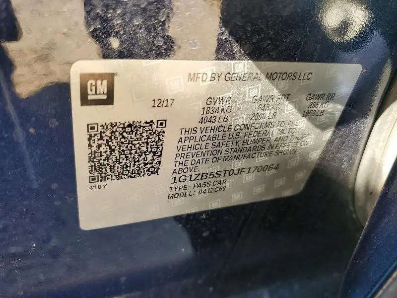 2018 CHEVROLET MALIBU LS  