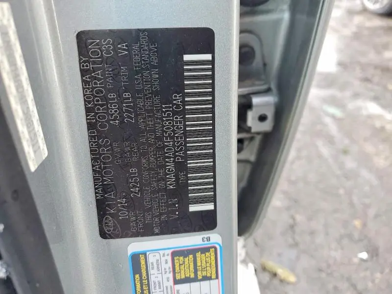2015 KIA OPTIMA HYBRID  