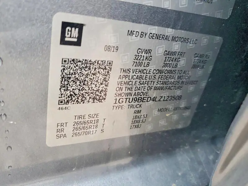 2020 GMC SIERRA K1500 SLE  