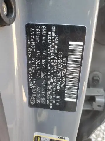 2022 HYUNDAI VENUE SEL  