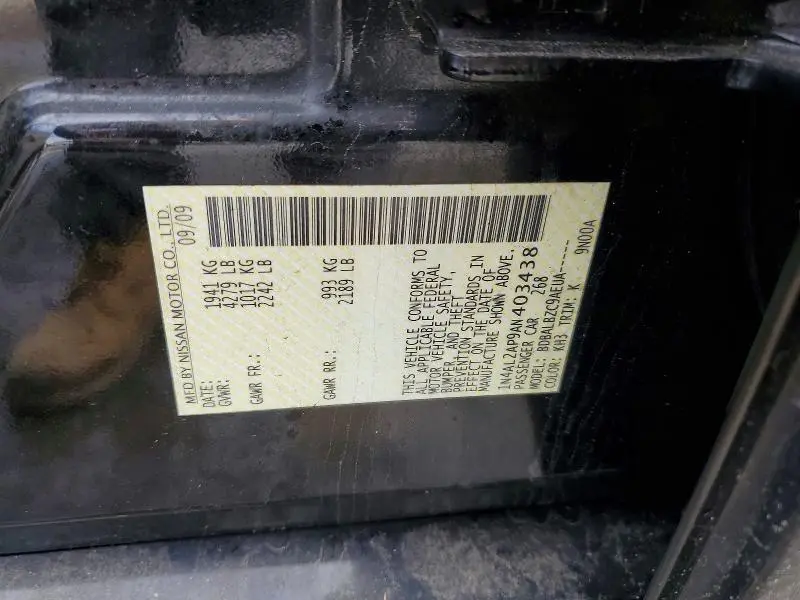 2010 NISSAN ALTIMA 2.5  