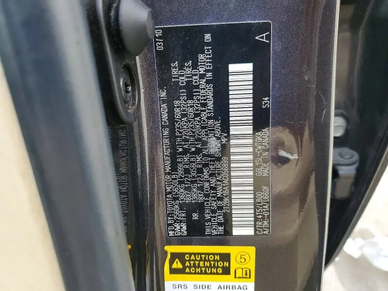 2010 LEXUS RX 350  