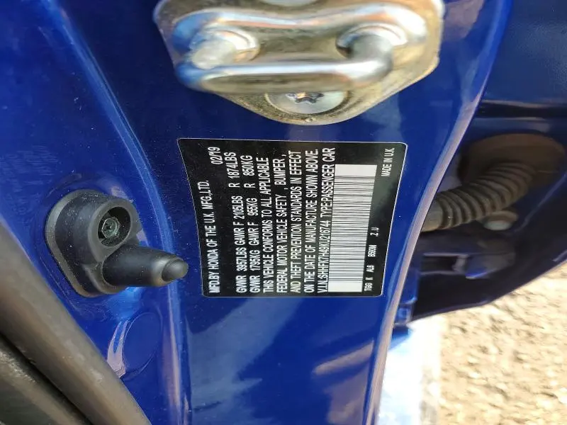 2019 HONDA CIVIC SPORT  