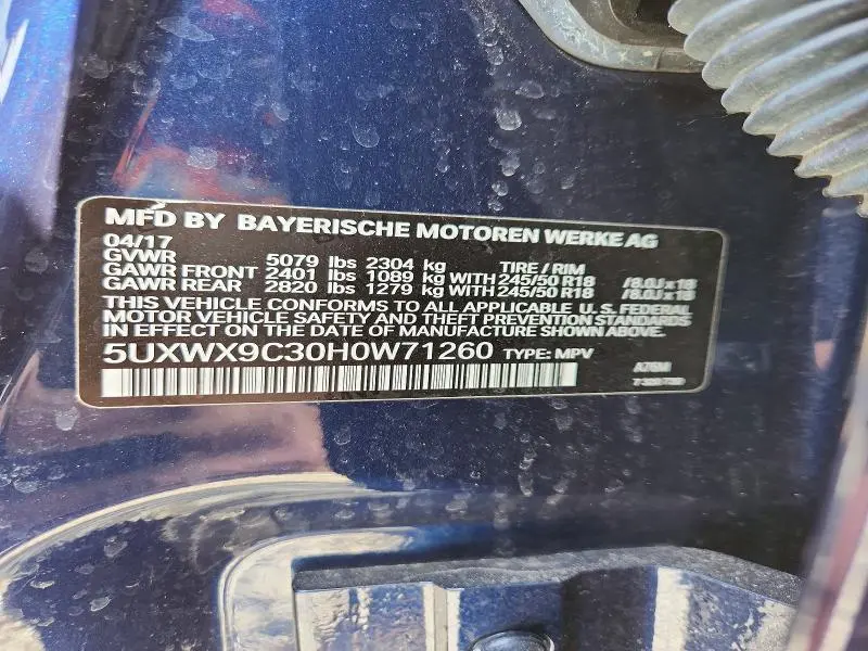 2017 BMW X3 XDRIVE28I  