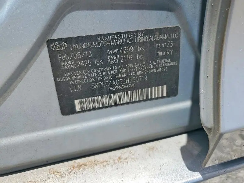 2013 HYUNDAI SONATA SE  