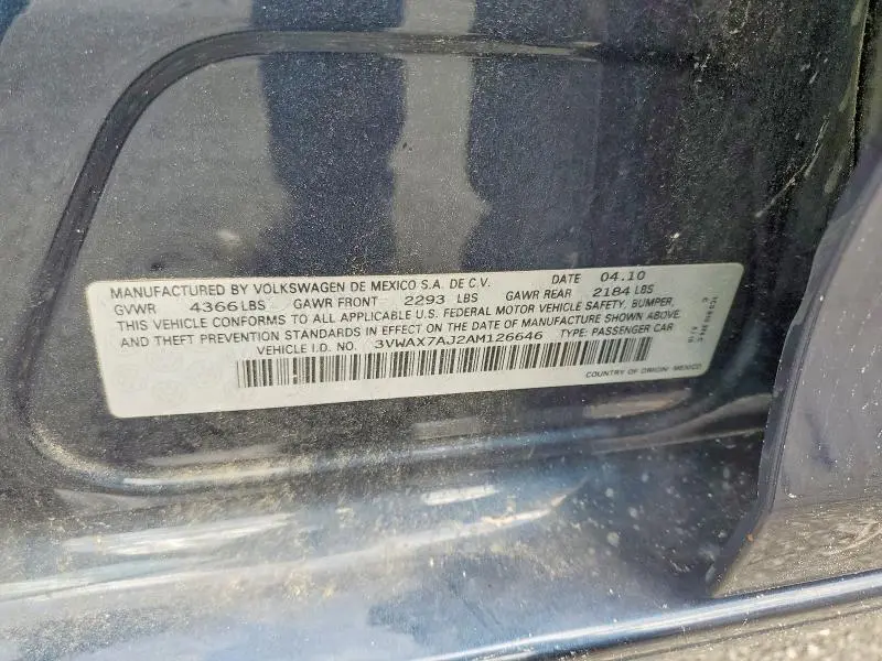 2010 VOLKSWAGEN JETTA LIMITED  