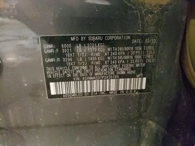 2023 SUBARU ASCENT PREMIUM  