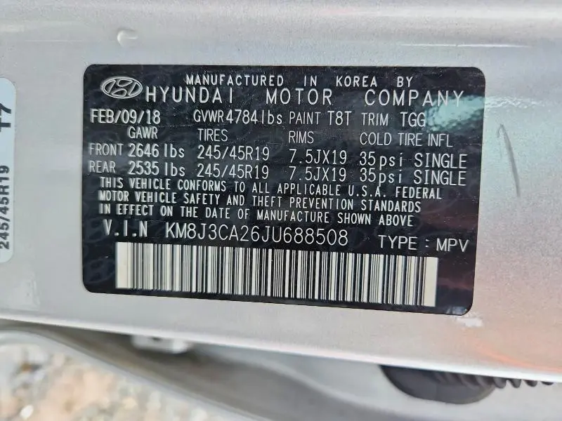 2018 HYUNDAI TUCSON VALUE  