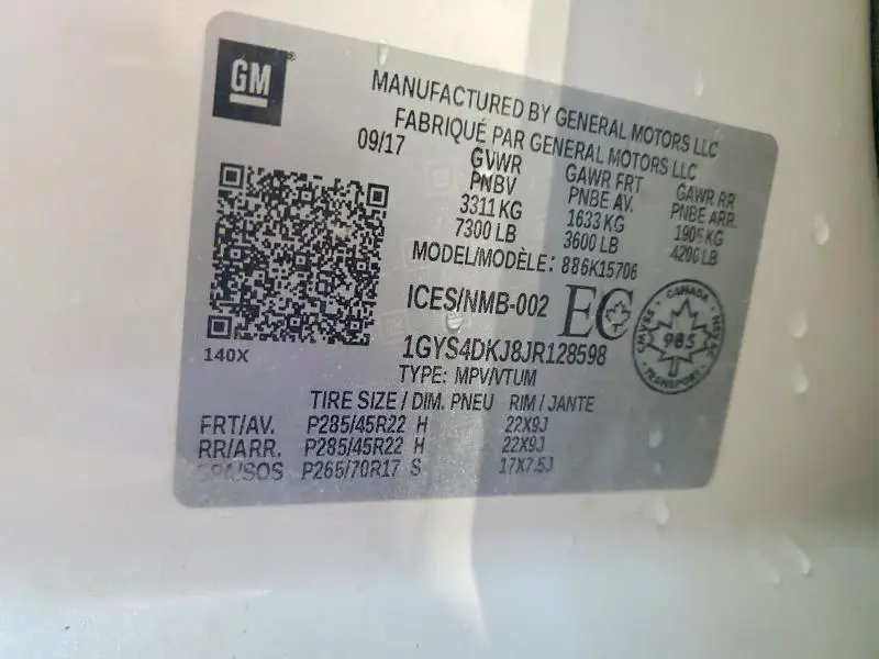 2018 CADILLAC ESCALADE   