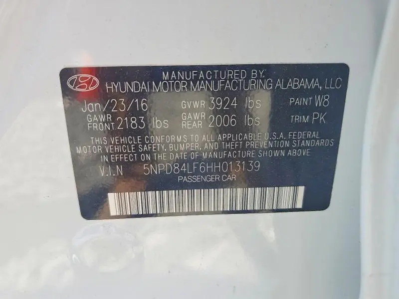 2017 HYUNDAI ELANTRA SE  