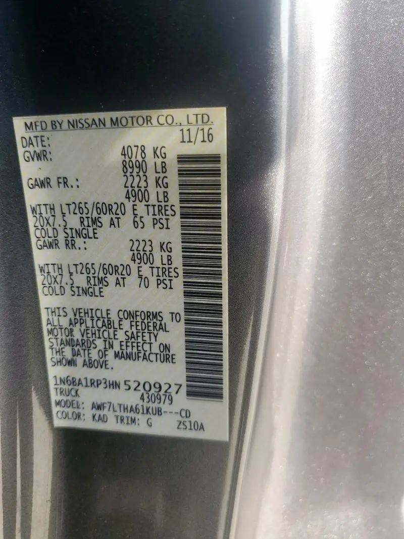 2017 NISSAN TITAN XD S  