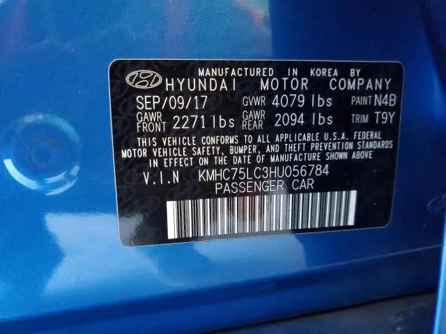 2017 HYUNDAI IONIQ SEL  