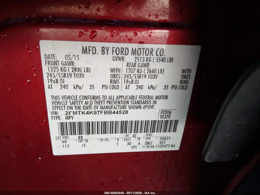 2015 FORD EDGE TITANIUM
