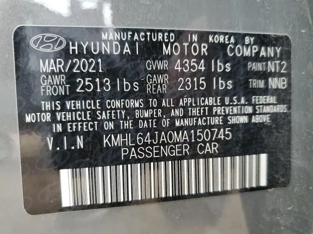 2021 HYUNDAI SONATA SEL