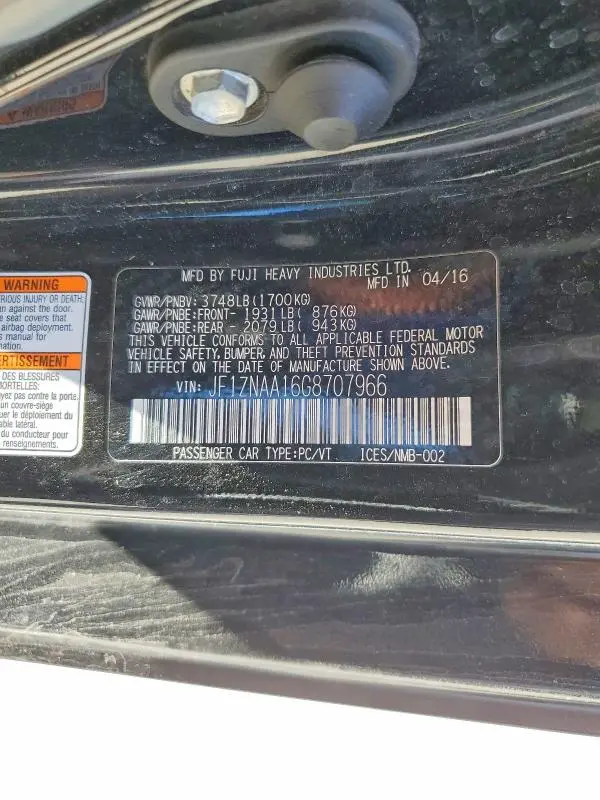 2016 TOYOTA SCION FR-S   