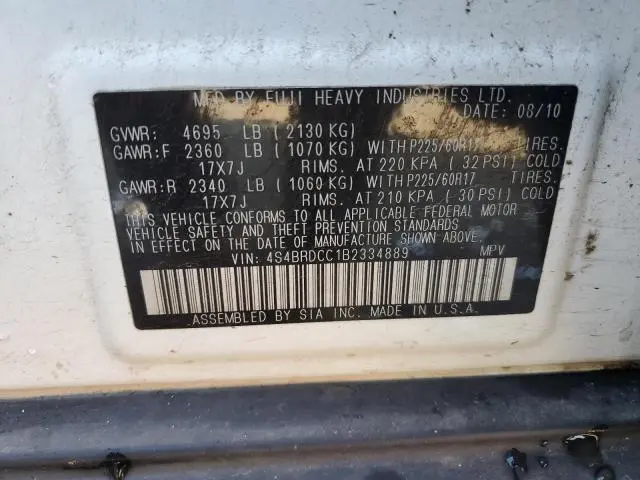 2011 SUBARU OUTBACK 3.6R PREMIUM  