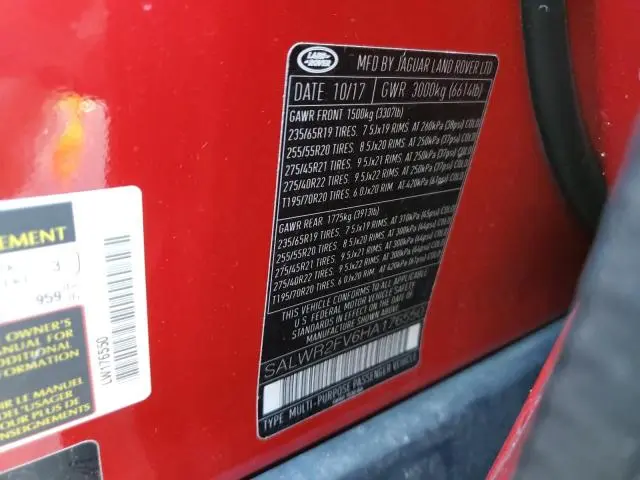 2017 LAND ROVER RANGE ROVER SPORT HSE  