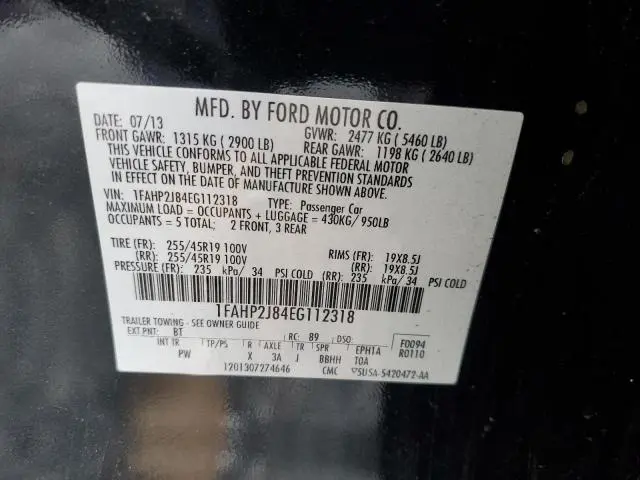 2014 FORD TAURUS LIMITED  