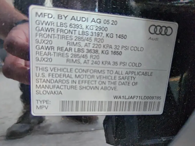 2020 AUDI Q7 PREMIUM PLUS  