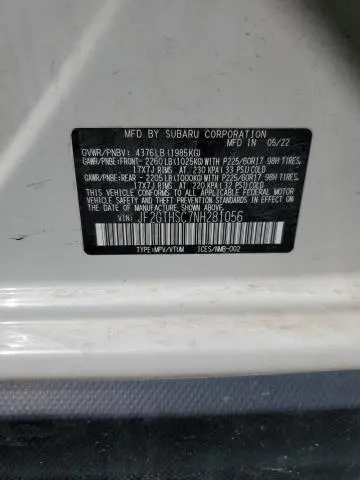 2022 SUBARU CROSSTREK SPORT  