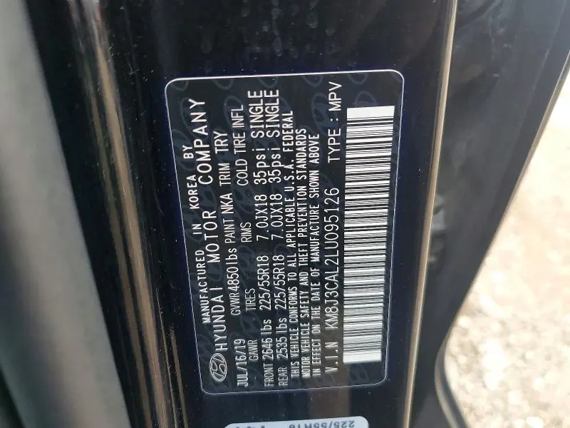 2020 HYUNDAI TUCSON SEL  
