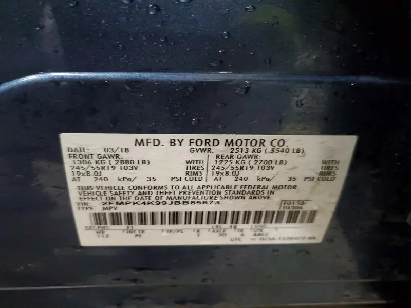 2018 FORD EDGE TITANIUM  