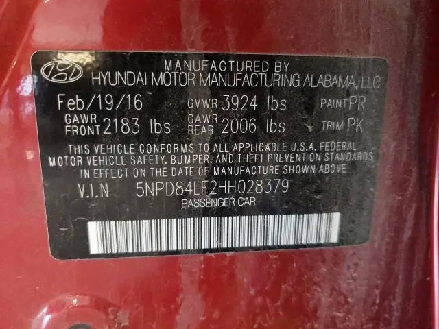 2017 HYUNDAI ELANTRA SE  