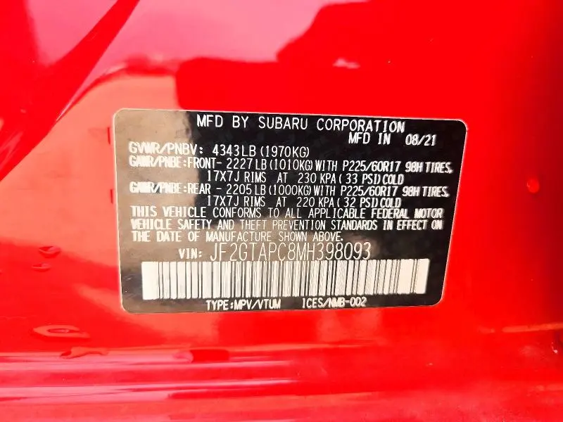 2021 SUBARU CROSSTREK PREMIUM  