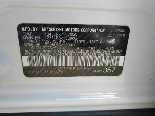 2017 MITSUBISHI OUTLANDER SPORT ES  