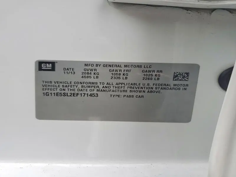 2014 CHEVROLET MALIBU 2LT  