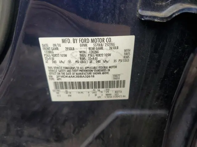 2011 FORD EDGE SPORT  