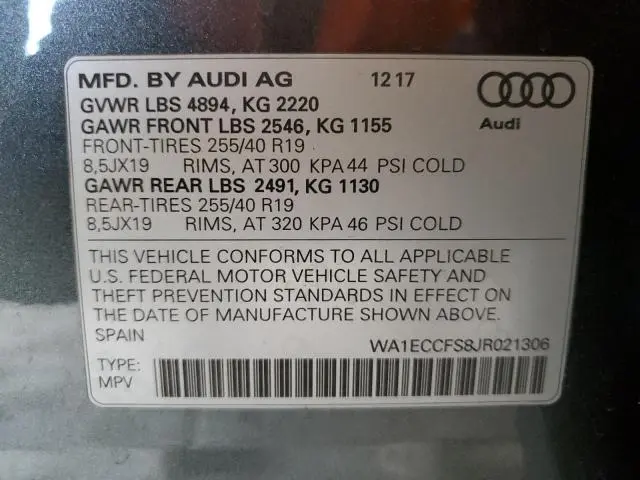 2018 AUDI Q3 PREMIUM  
