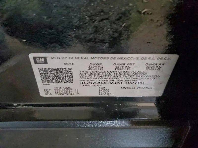 2019 CHEVROLET EQUINOX LT  